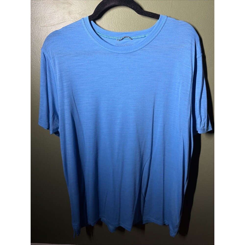 Patagonia Capilene Cool Merino Graphic Shirt Mens Large Abalone Blue Tee